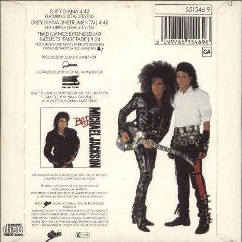 Michael Jackson Dirty Diana - EX UK CD single (CD5 / 5